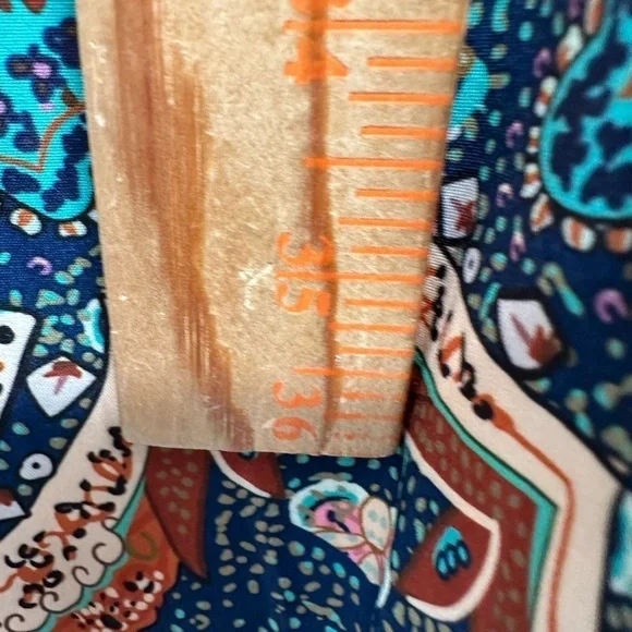 NWT 12 BLOOMCHIC Patchwork boho blue-teal colorful coastal woman maxi dress - Picture 11 of 14